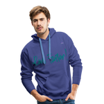 1Sudadera con capucha premium para hombre"run faster" - azul intenso