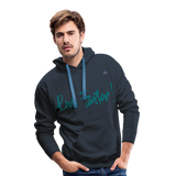 1Sudadera con capucha premium para hombre"run faster" - azul marino