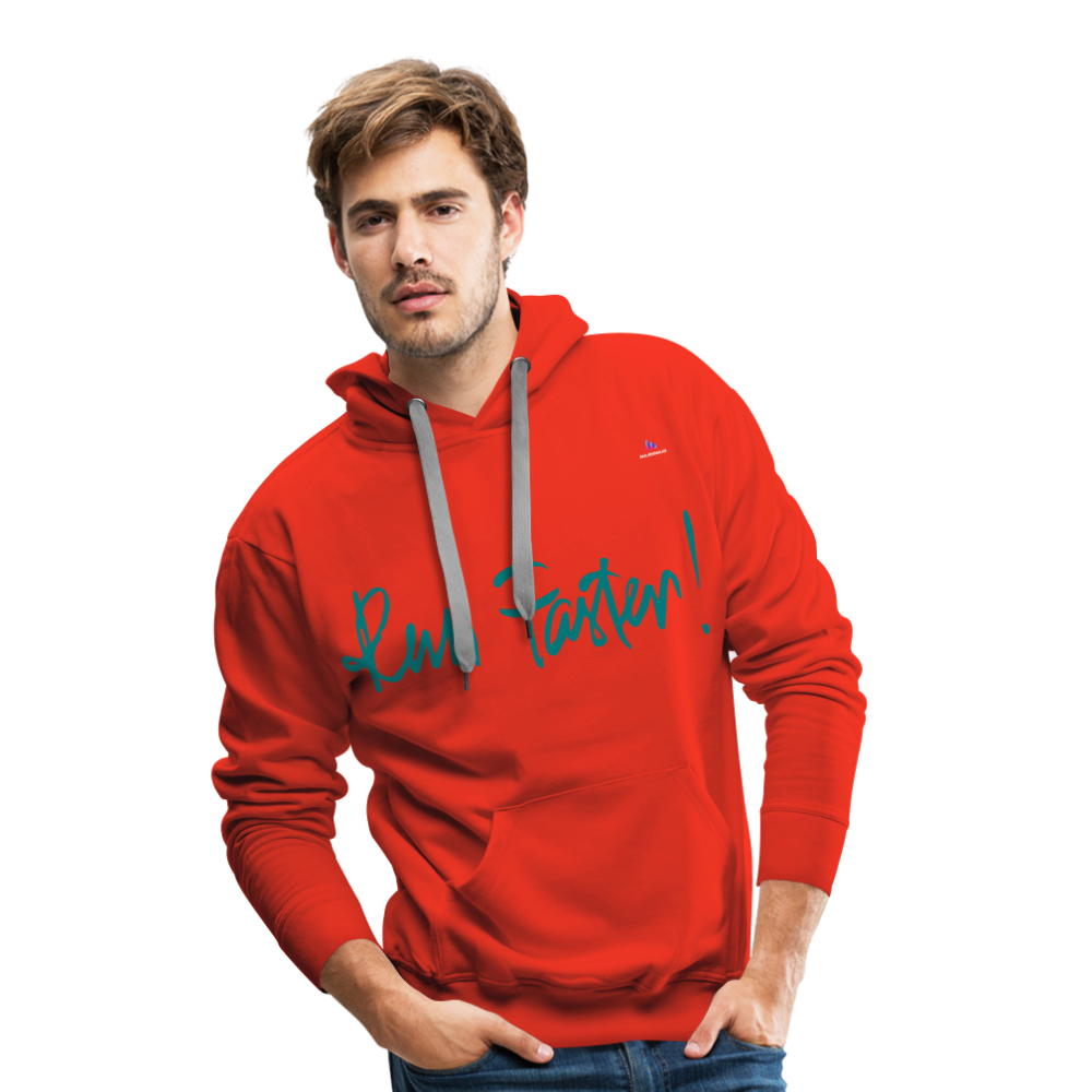 1Sudadera con capucha premium para hombre"run faster" - rojo