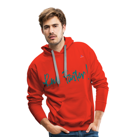 1Sudadera con capucha premium para hombre"run faster" - rojo
