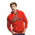 1Sudadera con capucha premium para hombre"run faster" - rojo