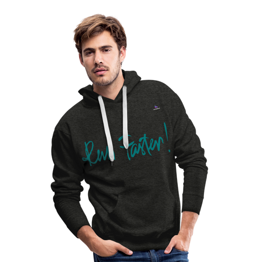 1Sudadera con capucha premium para hombre"run faster" - antracita