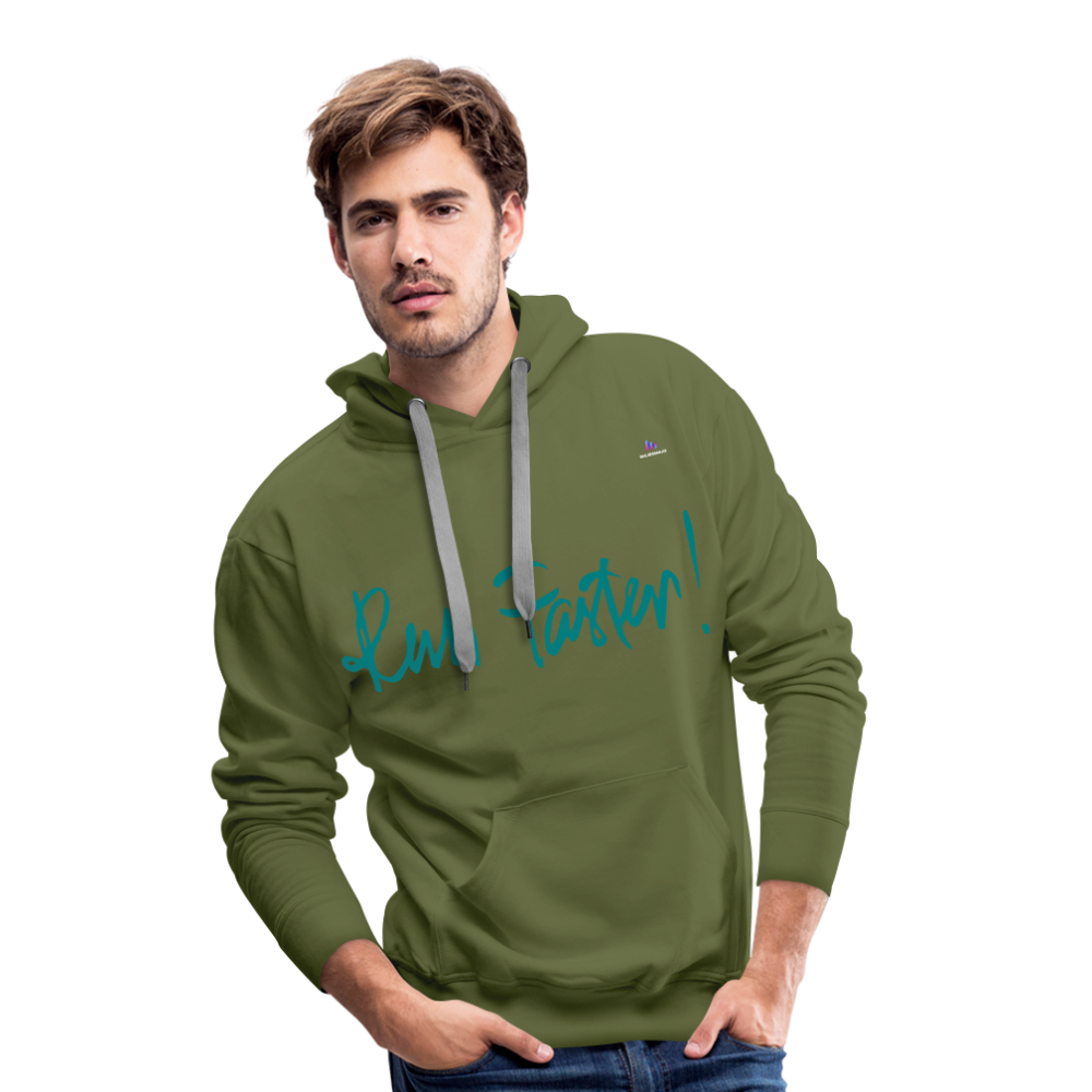 1Sudadera con capucha premium para hombre"run faster" - verde