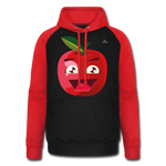 1Sudadera con capucha de béisbol unisex"apple" - negro/rojo