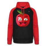 1Sudadera con capucha de béisbol unisex"apple" - negro/rojo