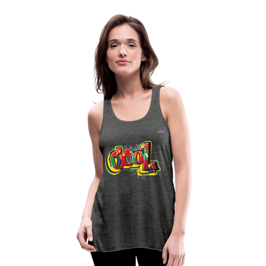 1Ligerísima camiseta de tirantes para mujer"Cool" - gris oscuro jaspeado