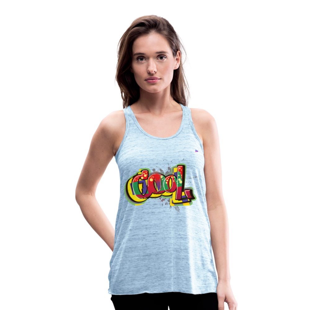 1Ligerísima camiseta de tirantes para mujer"Cool" - azul jaspeado