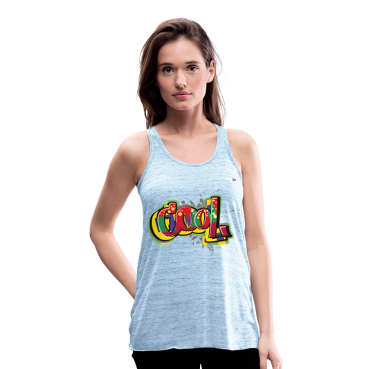 1Ligerísima camiseta de tirantes para mujer"Cool" - azul jaspeado