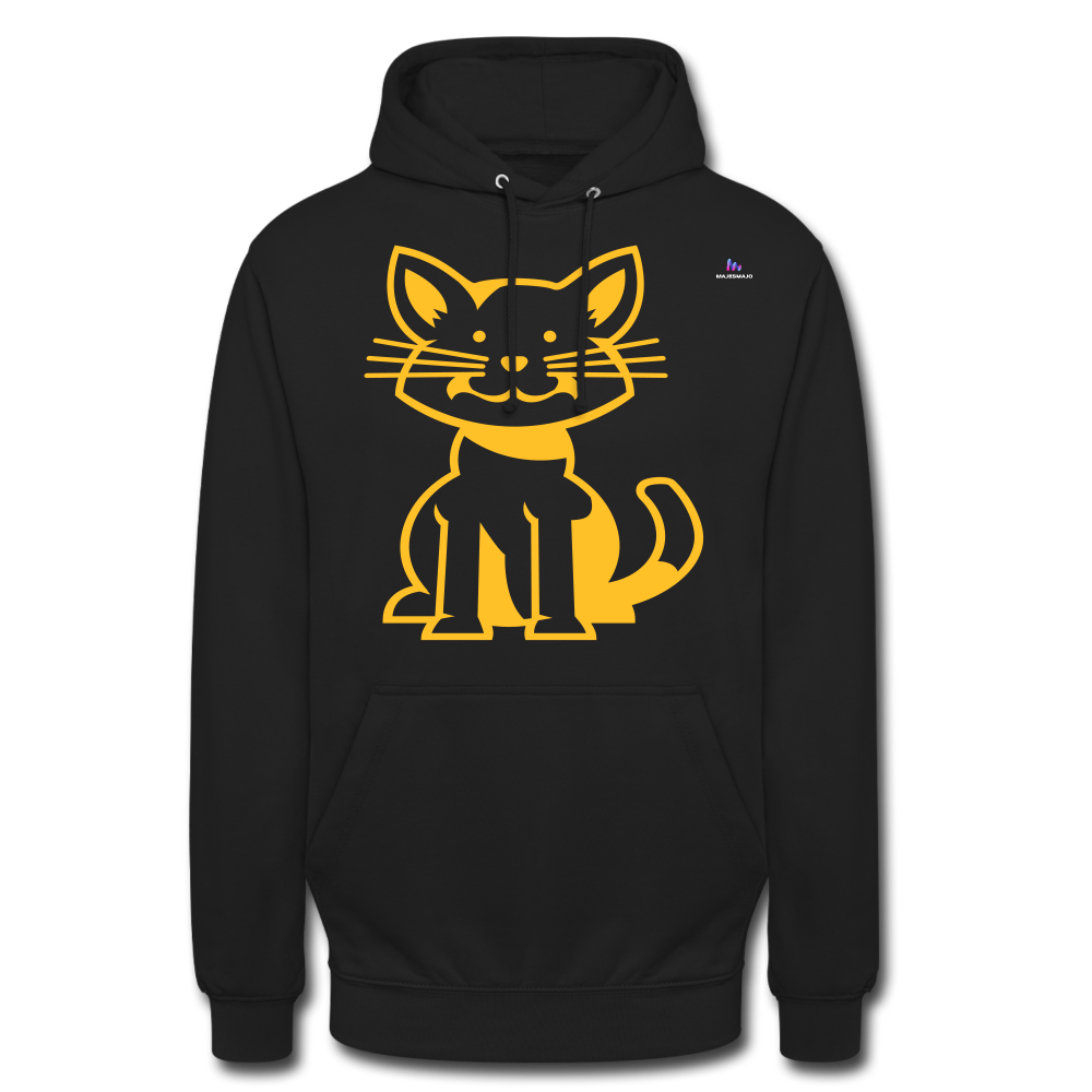 1Sudadera con capucha unisex"cat" - negro