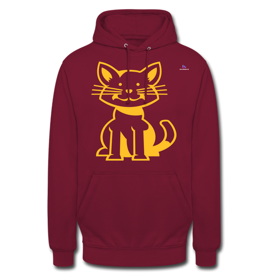 1Sudadera con capucha unisex"cat" - rojo bordeaux
