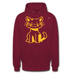 1Sudadera con capucha unisex"cat" - rojo bordeaux