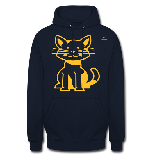 1Sudadera con capucha unisex"cat" - azul marino
