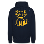 1Sudadera con capucha unisex"cat" - azul marino