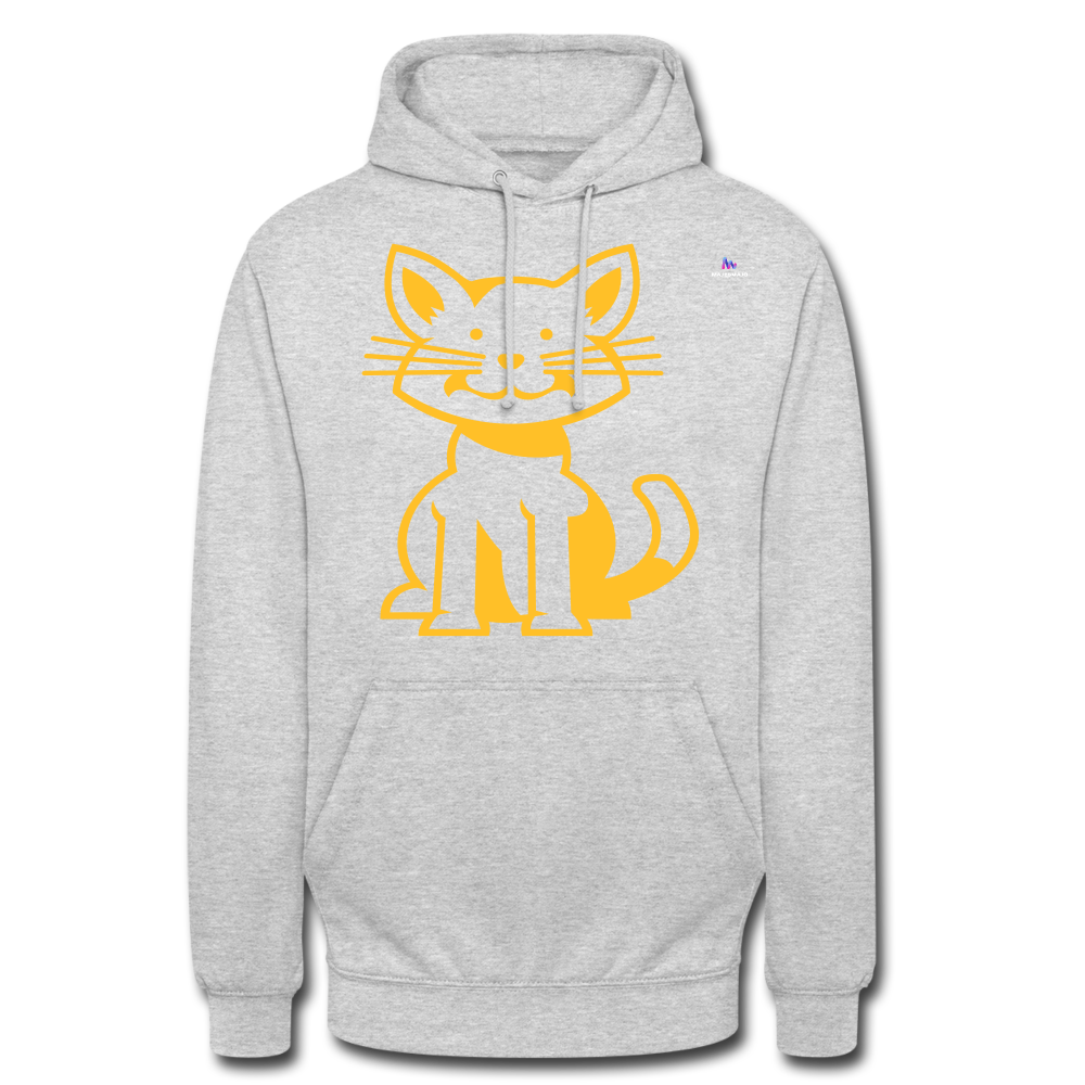 1Sudadera con capucha unisex"cat" - gris claro jaspeado