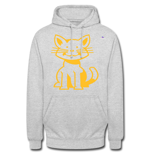 1Sudadera con capucha unisex"cat" - gris claro jaspeado