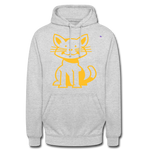 1Sudadera con capucha unisex"cat" - gris claro jaspeado