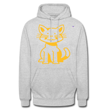 1Sudadera con capucha unisex"cat" - gris claro jaspeado