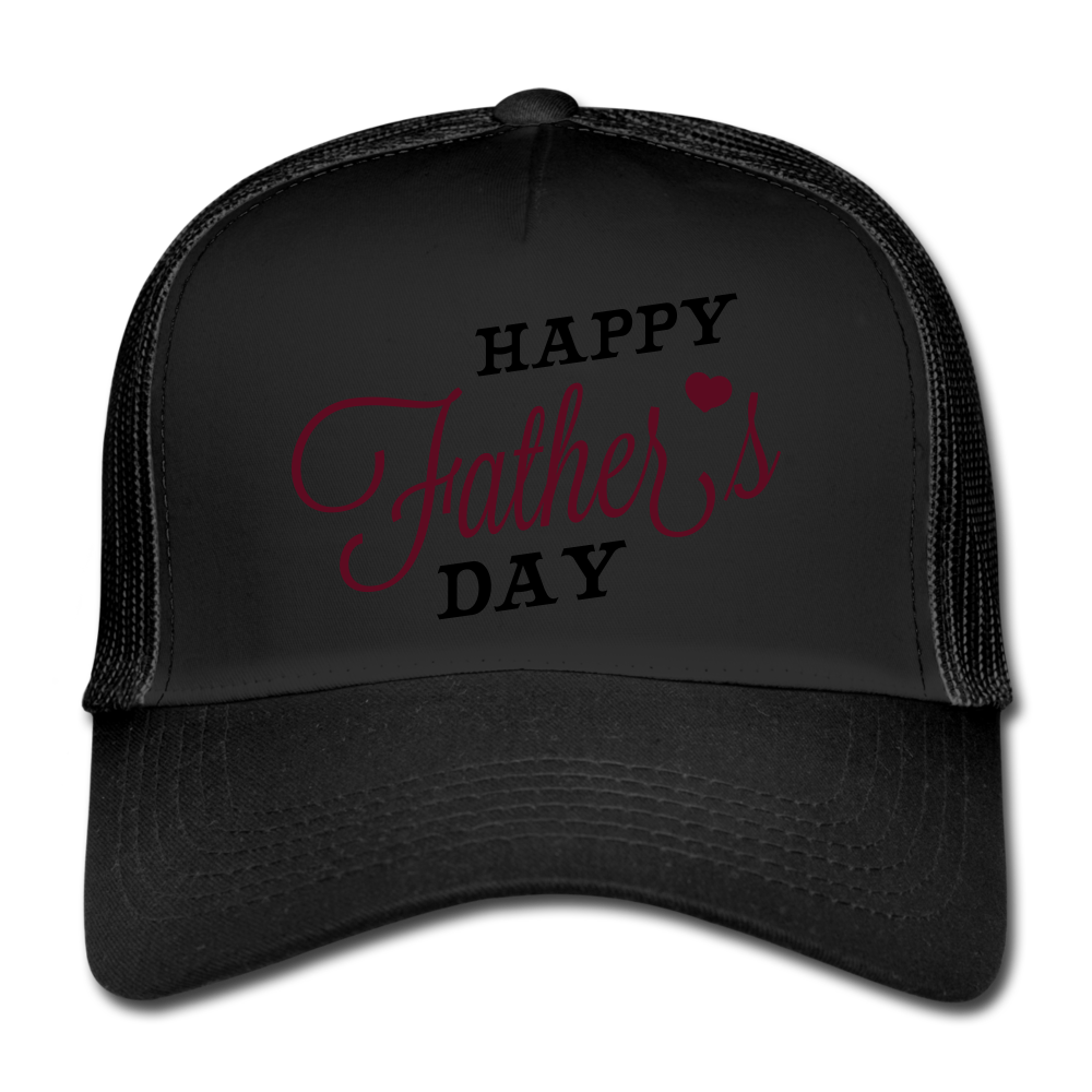 Gorra de camionero"happy father day" - negro/negro