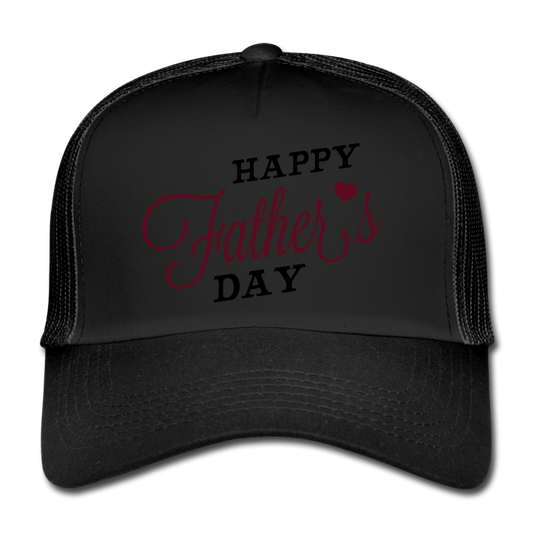 Gorra de camionero"happy father day" - negro/negro