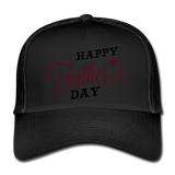 Gorra de camionero"happy father day" - negro/negro