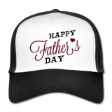 Gorra de camionero"happy father day" - blanca/negro