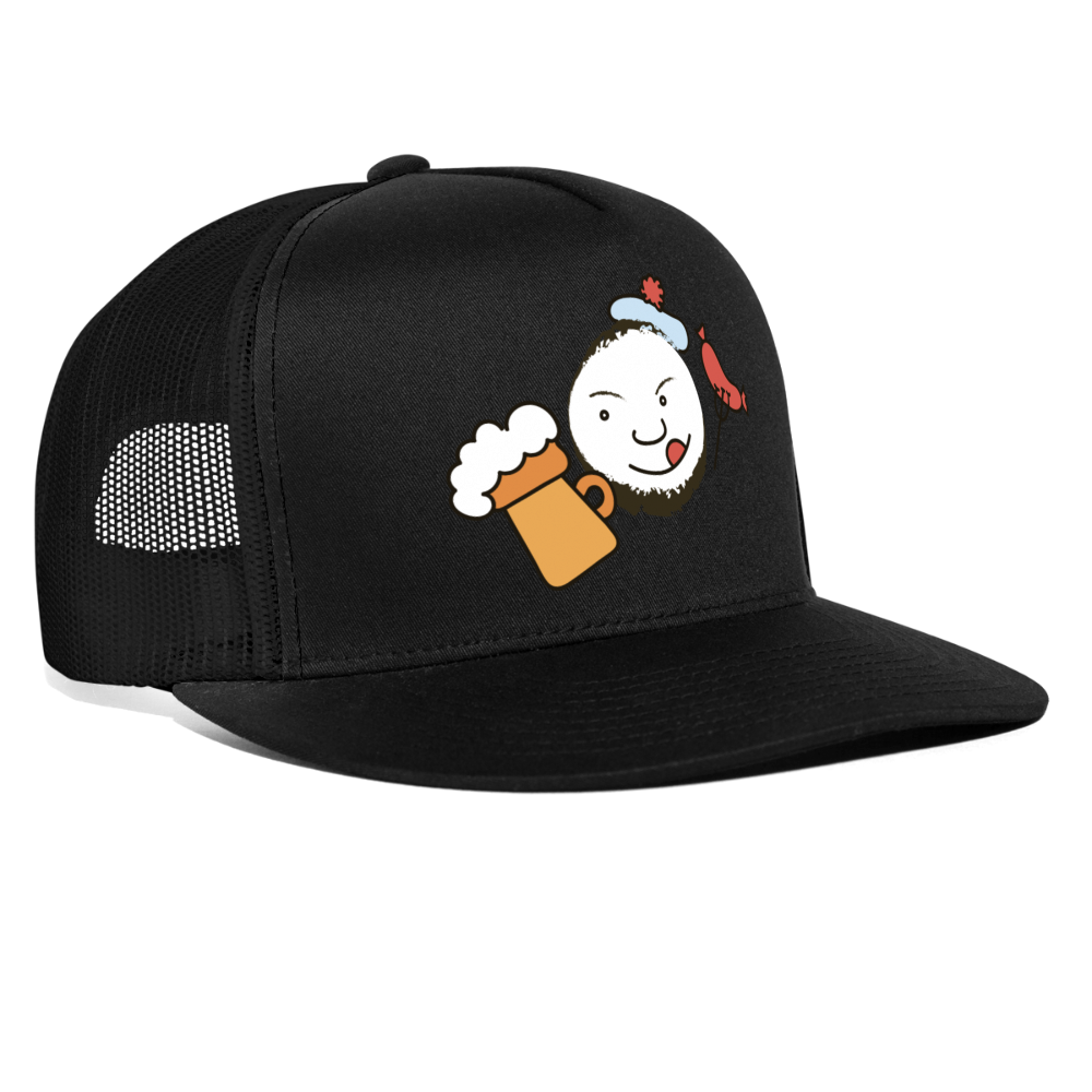 Gorra de camionero"Sailor emoji" - negro/negro