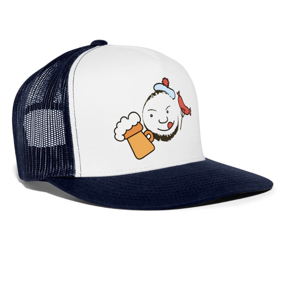 Gorra de camionero"Sailor emoji" - blanco/azul marino