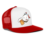 Gorra de camionero"Sailor emoji" - blanco/rojo