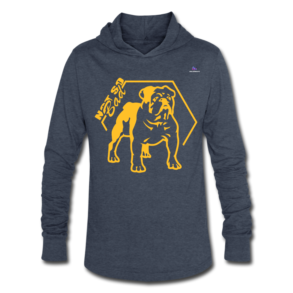 Camiseta con capucha triblend unisex"Not So Bad" - azul jaspeado