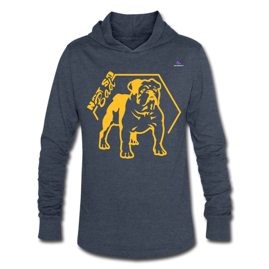 Camiseta con capucha triblend unisex"Not So Bad" - azul jaspeado