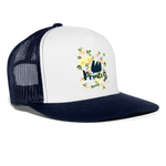 Gorra de camionero"Sudadera con capucha unisex" - blanco/azul marino