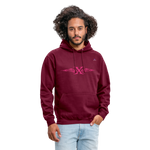 Sudadera con capucha unisex"cross flametribal" - rojo bordeaux