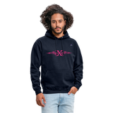 Sudadera con capucha unisex"cross flametribal" - azul marino