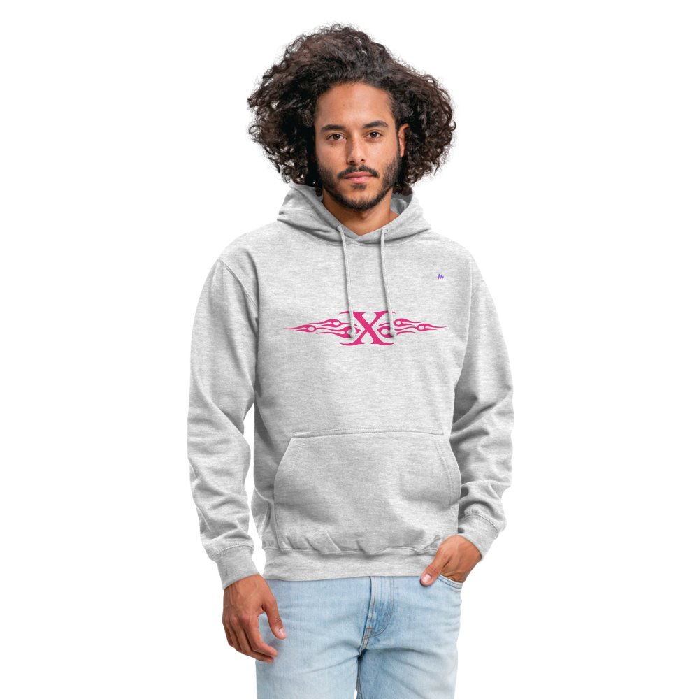 Sudadera con capucha unisex"cross flametribal" - gris claro jaspeado