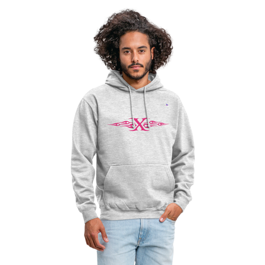 Sudadera con capucha unisex"cross flametribal" - gris claro jaspeado