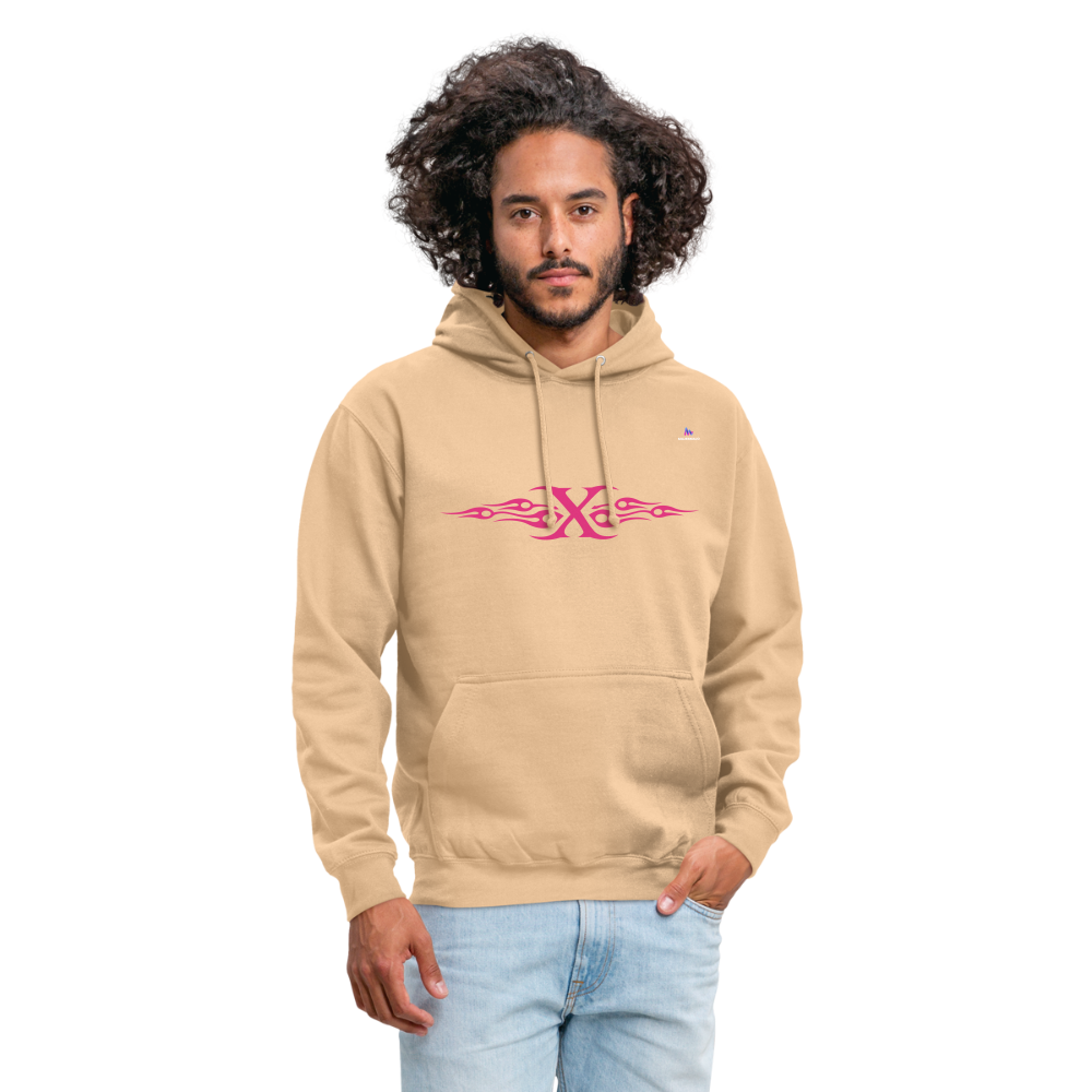 Sudadera con capucha unisex"cross flametribal" - beige
