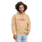 Sudadera con capucha unisex"cross flametribal" - beige