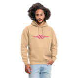 Sudadera con capucha unisex"cross flametribal" - beige