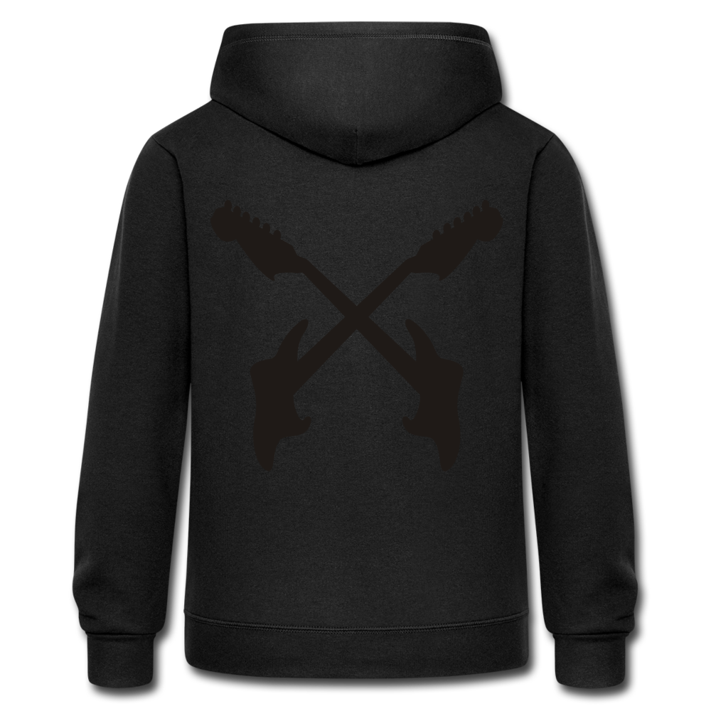 Chaqueta con capucha de alto gramaje"guitare cross" - negro