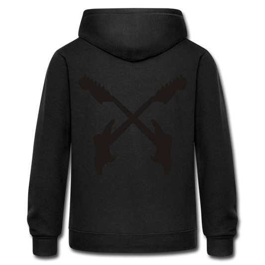Chaqueta con capucha de alto gramaje"guitare cross" - negro