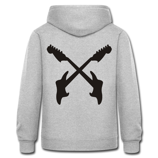 Chaqueta con capucha de alto gramaje"guitare cross" - gris jaspeado