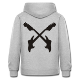 Chaqueta con capucha de alto gramaje"guitare cross" - gris jaspeado