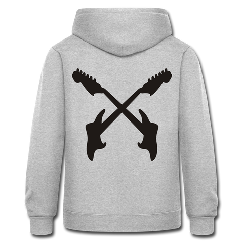 Chaqueta con capucha de alto gramaje"guitare cross" - gris jaspeado