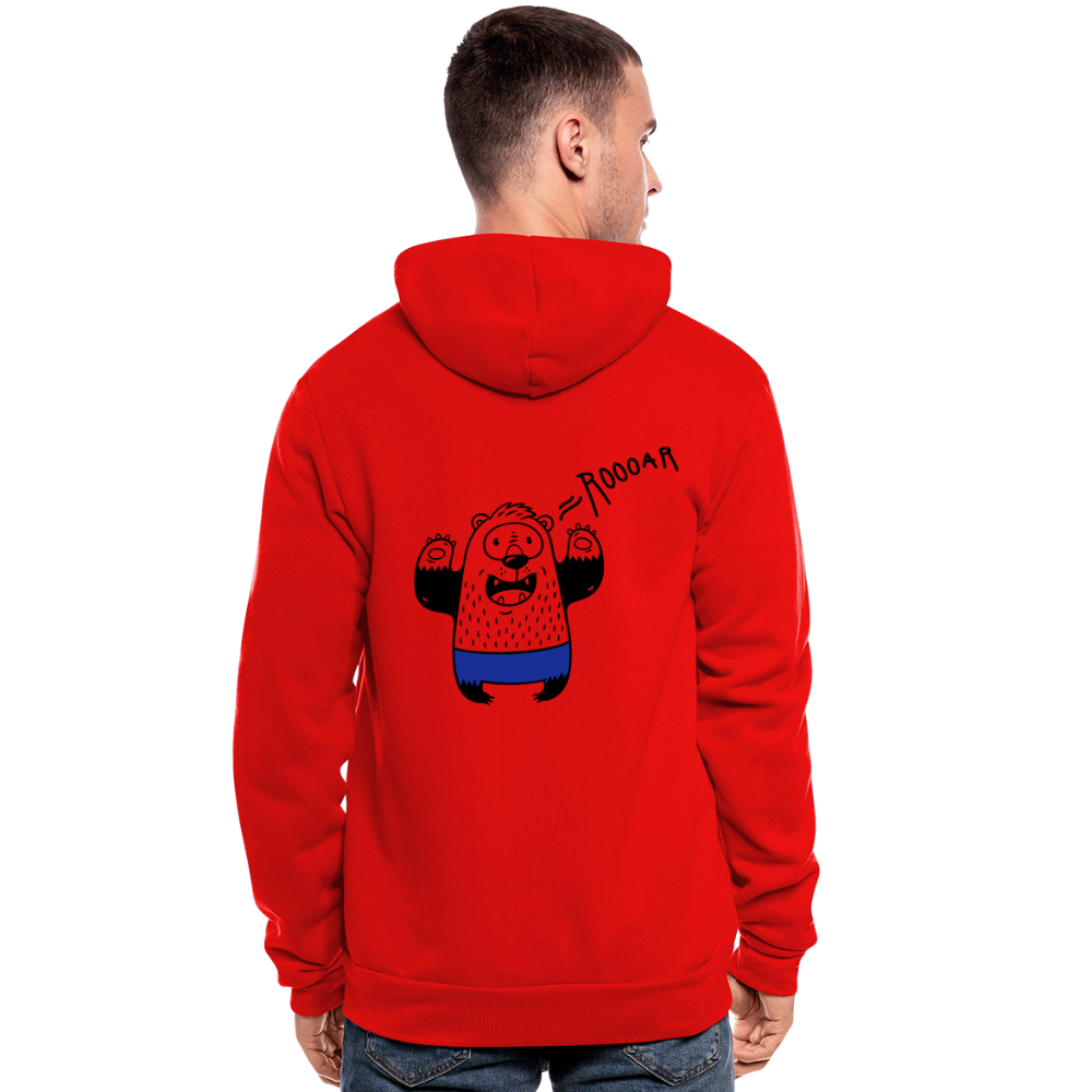 Nuestra chaqueta con capucha de Bella + Canvas"roar" - rojo clásico