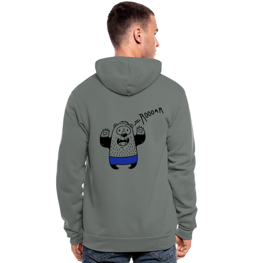 Nuestra chaqueta con capucha de Bella + Canvas"roar" - gris