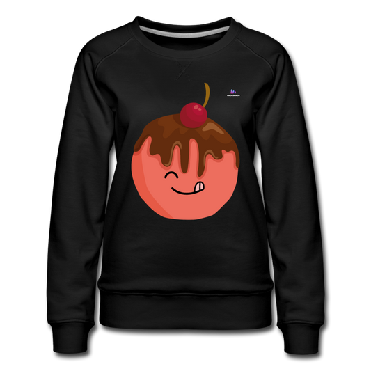 Sudadera premium para mujer"Ice Cream Yumm Yumm" - negro