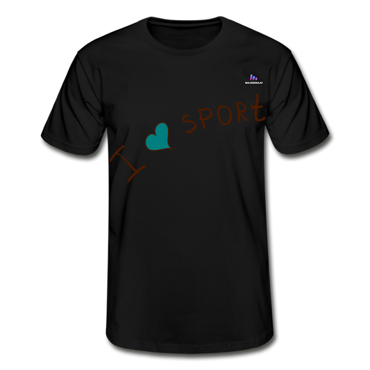 Camiseta de Fruit of the Loom"i love sport" - negro