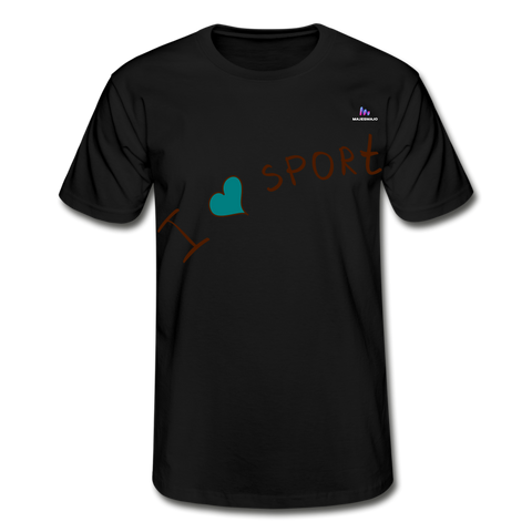 Camiseta de Fruit of the Loom"i love sport" - negro