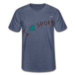 Camiseta de Fruit of the Loom"i love sport" - azul marino salpicado