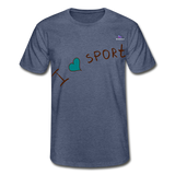 Camiseta de Fruit of the Loom"i love sport" - azul marino salpicado